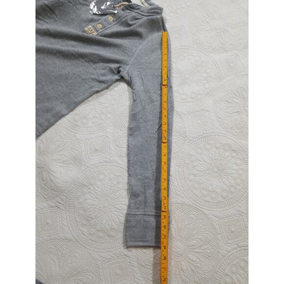 Abercrombie & Fitch Men’s Muscle Henley Waffle Knit Gray Large NWT - Picture 4 of 6